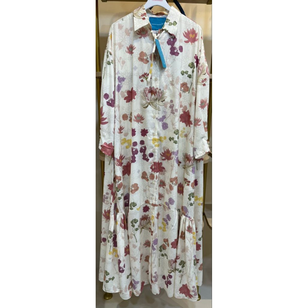 Ria Miranda RM x Garuda Indonesia Dress Gamis size L XL Mono Monogram Benang Jarum BJ Buttonscarves 
