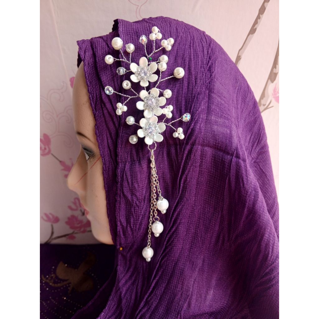 headpiece Bros juntai hijab bunga3