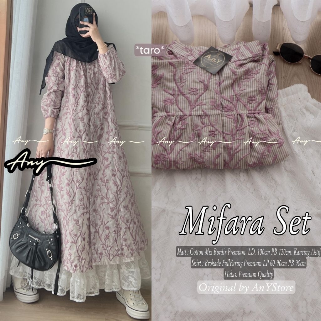 Setelan Kondangan Wanita Tunik  Katun bolong / Baju Kondangan/ Rok Katun stripe / Setelan Rok Tunik 