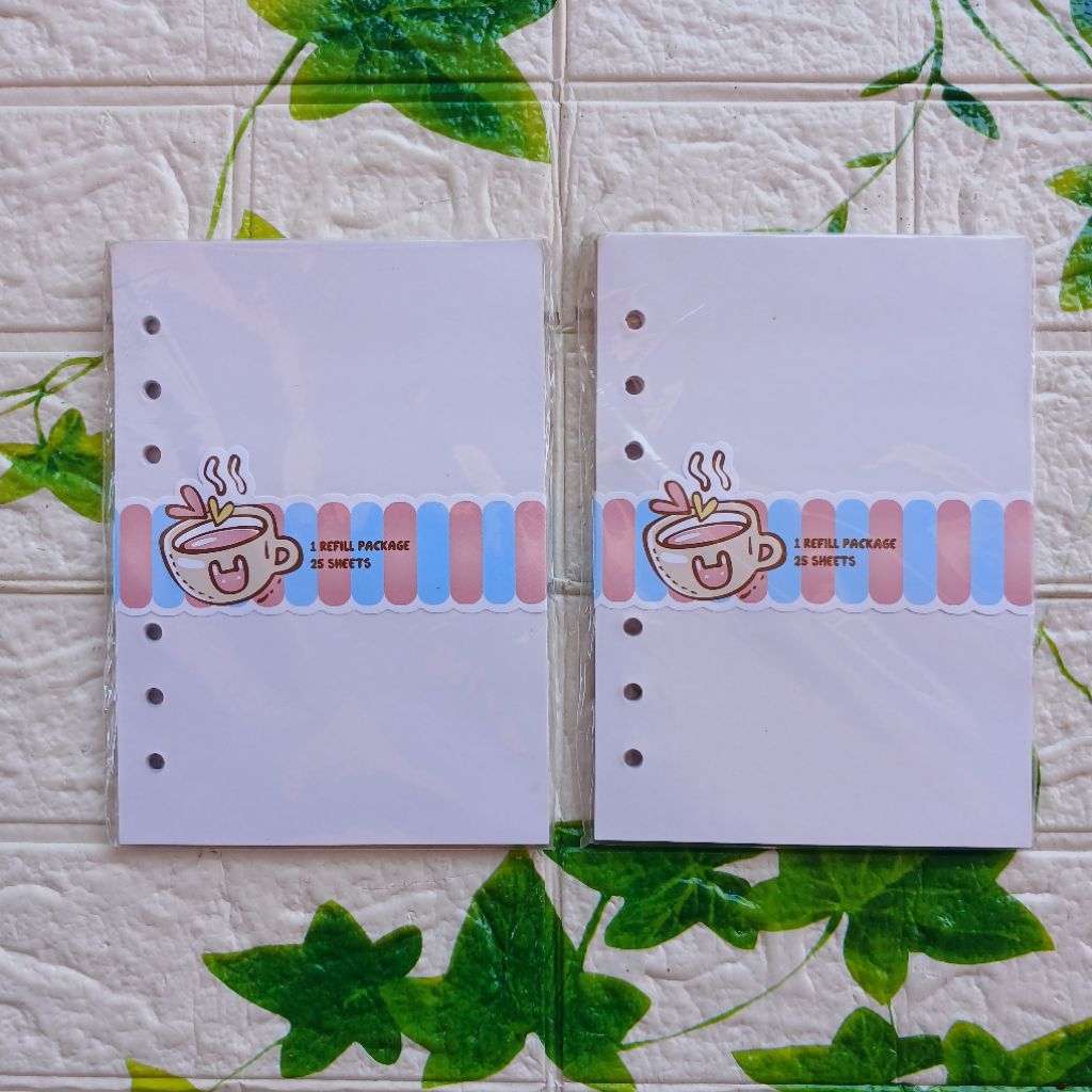Refill Kertas Sticker Book Buku Stiker 144TD Ukuran A6 6 Hole isi 25 Sheets Lembar