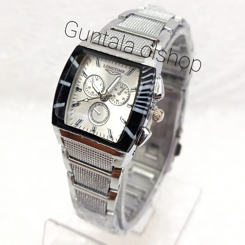 Jam Tangan Kotak Rantai Stainless Wanita Silver Murah Keren Kekinian Cod,Jam Cewek,Arloji Wanita