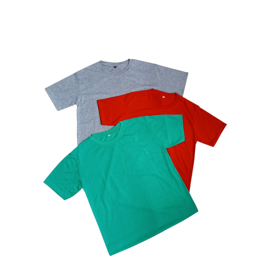 3PCS Kaos Polos Pria/Wanita  Lengan Pendek, Paket Hemat 100RB Kaos Distro kekinian