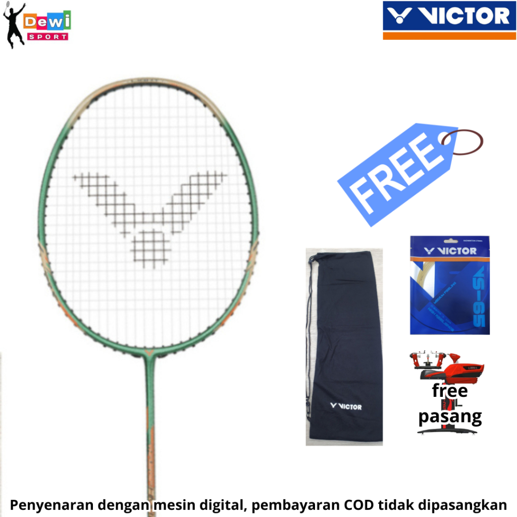 New Raket Badminton VICTOR THRUSTER HMR L GREEN 5U 6U (V)