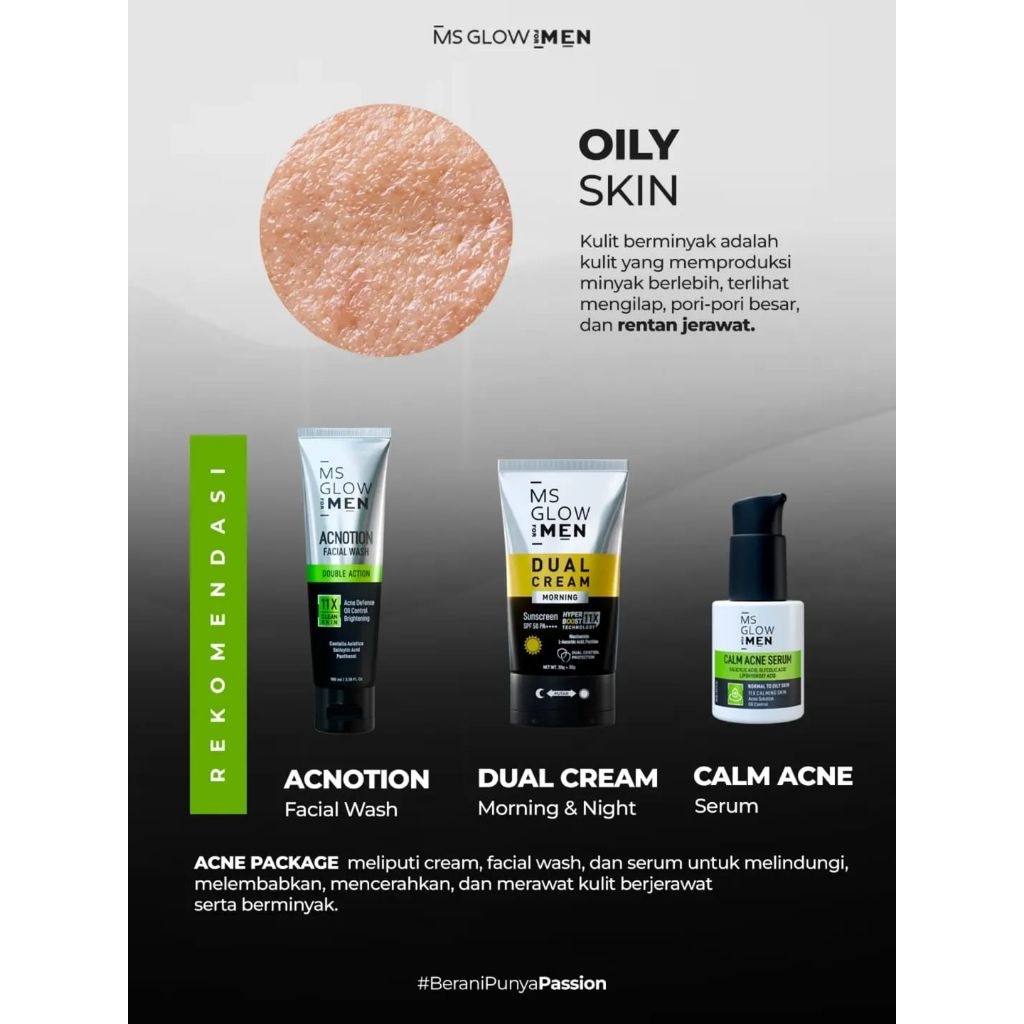 ORIGINAL MS GLOW MEN PAKET ACNE (UNTUK PRIA)