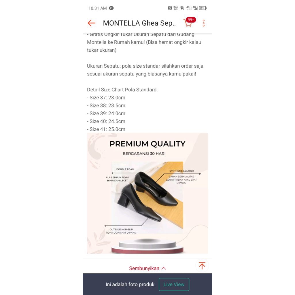 sepatu Montella anti slip pantofel wanita