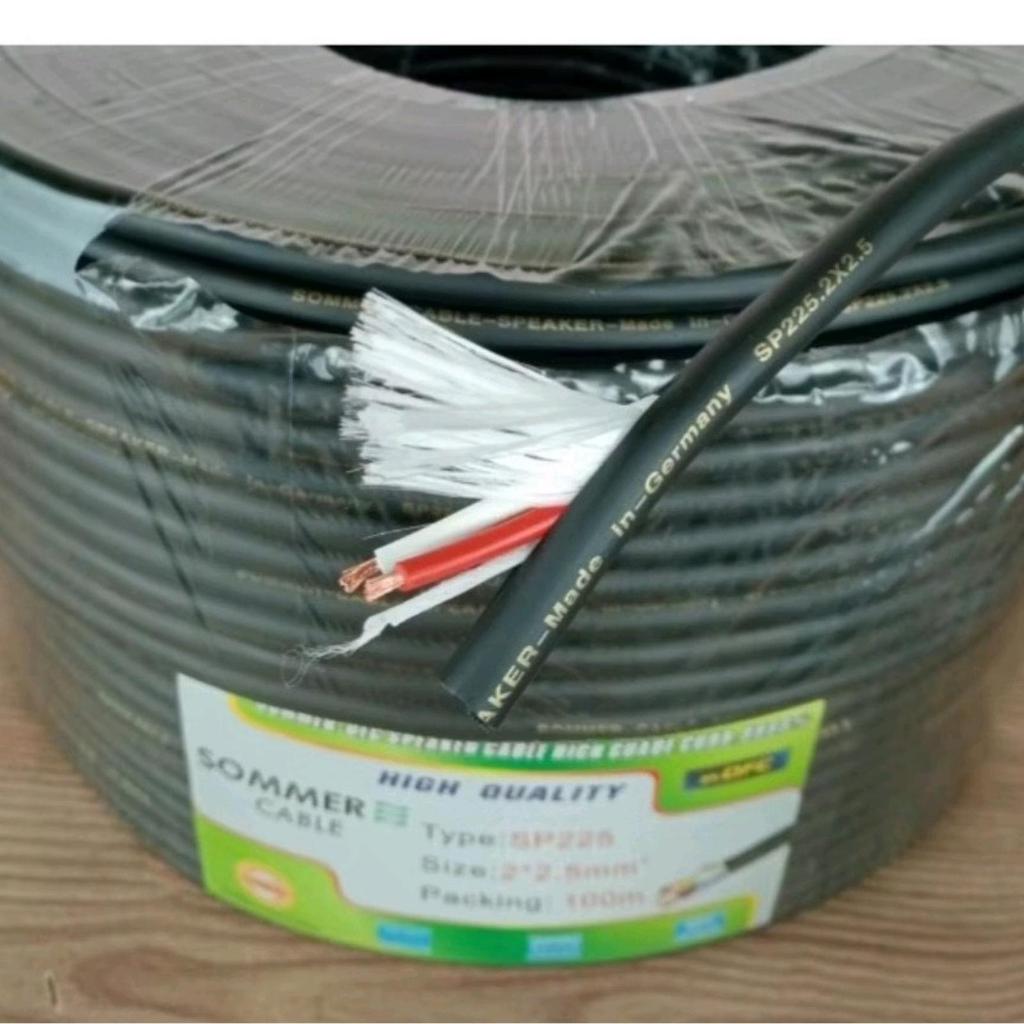 (JUAL 1 ROLL) Kabel speaker Sommer SP225 / SP 225 – ukuran 2×2.5 per roll