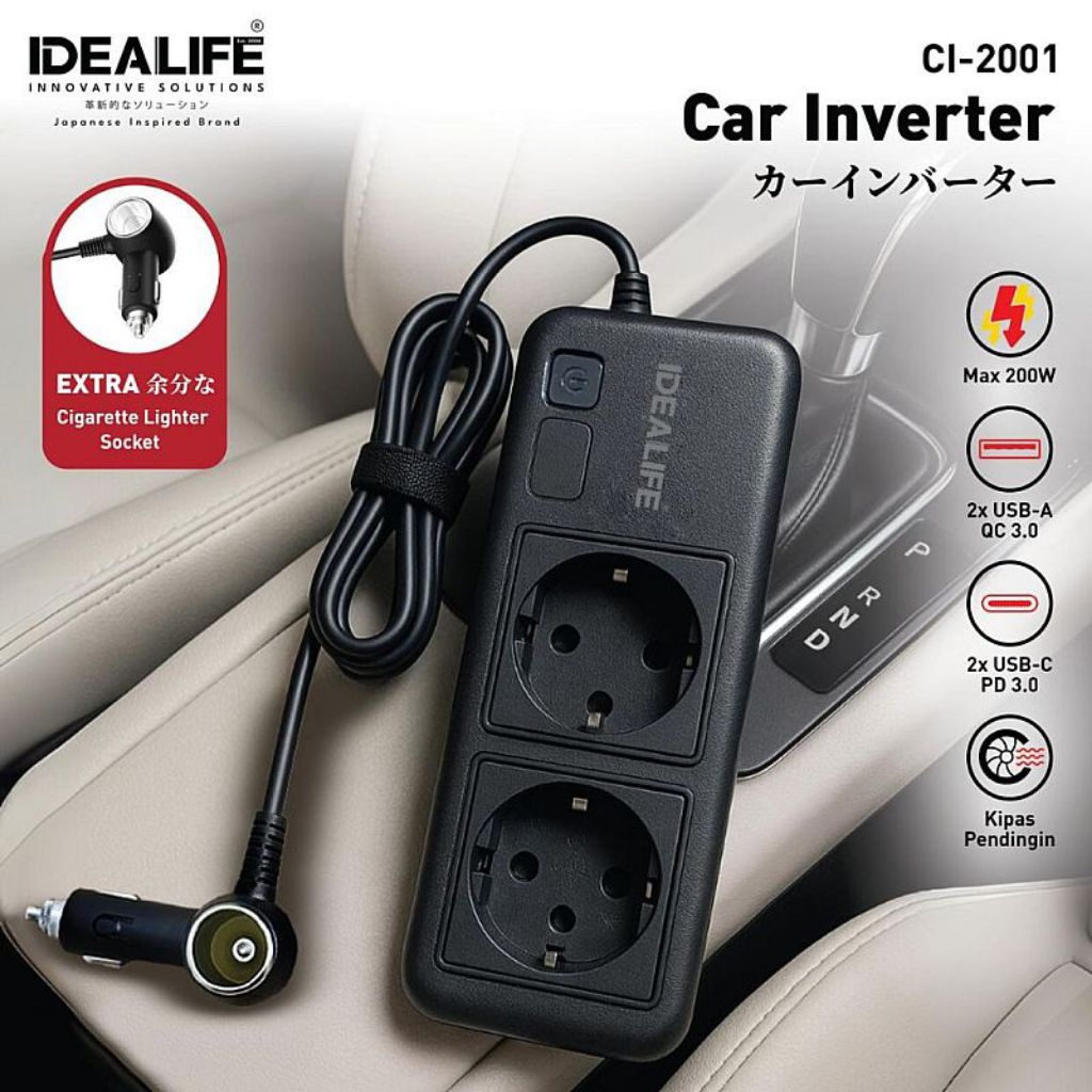 IDEALIFE - Car Inverter - Inverter Mobil - CI-2001