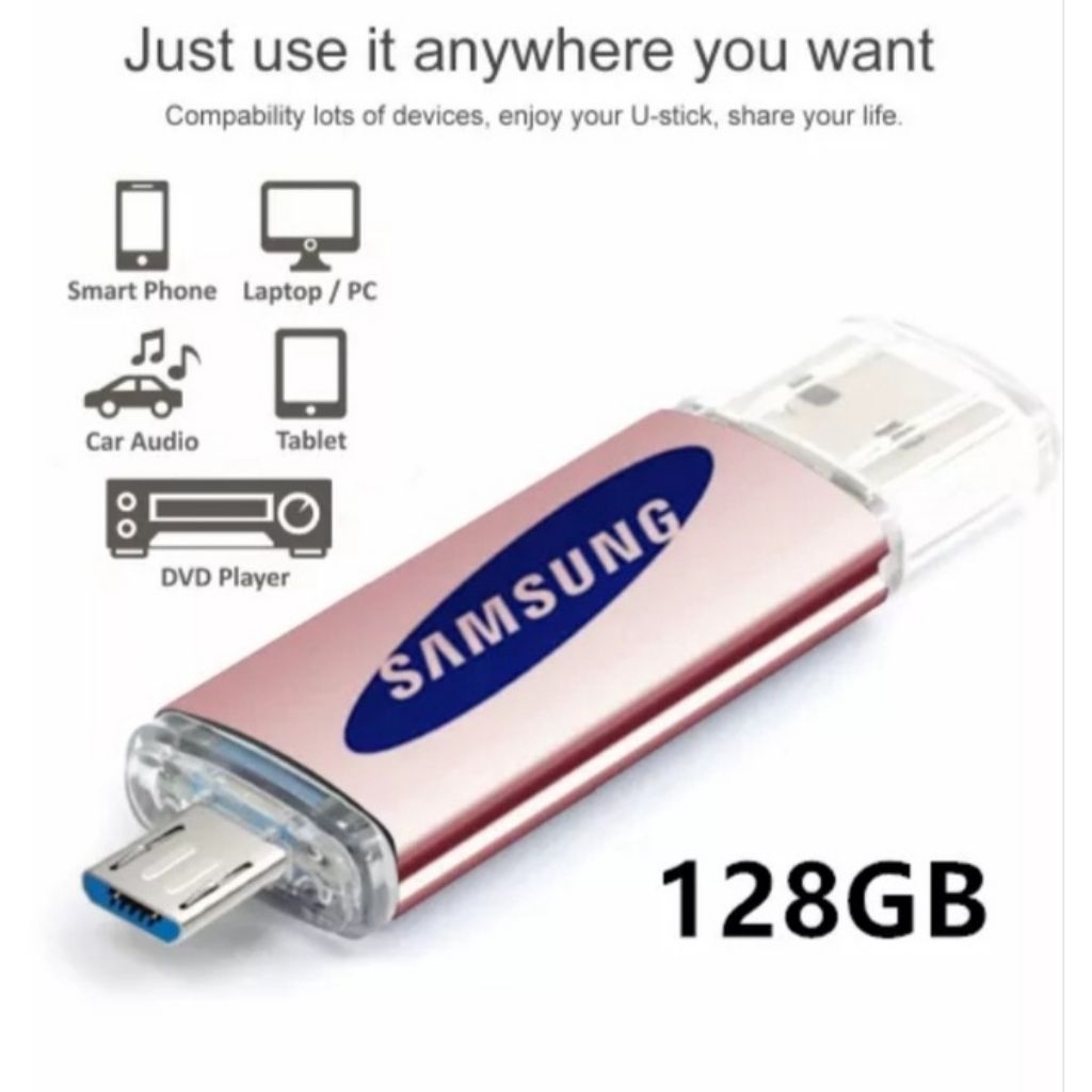 Samsung OTG 2 IN 1 / Flashdisk OTG Samsung128GB-64G-32GB-16GB-8GB - RANDOM, 16GB