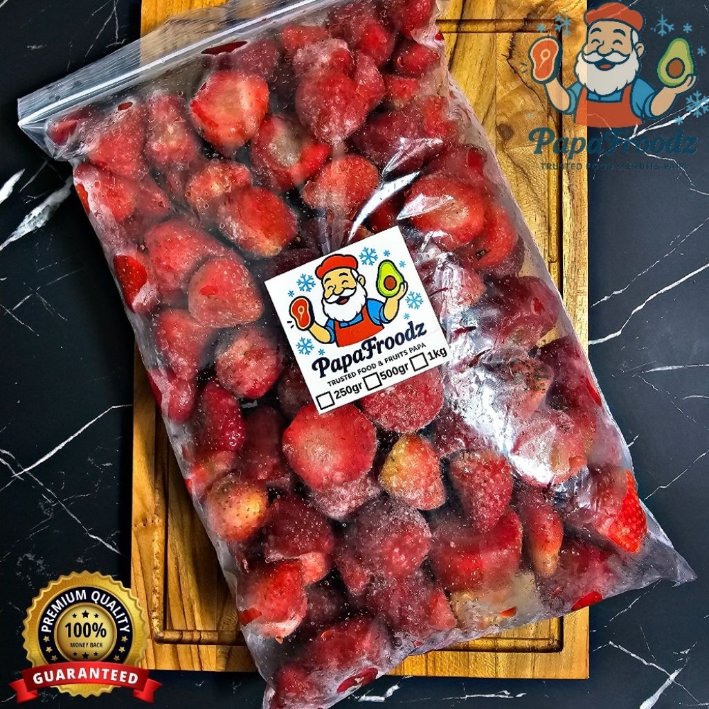 STRAWBERRY FROZEN GRADE A JUMBO PREMIUM 1KG / STROBERI FROZEN / STROBERI BEKU JUMBO / STROBERI BEKU 