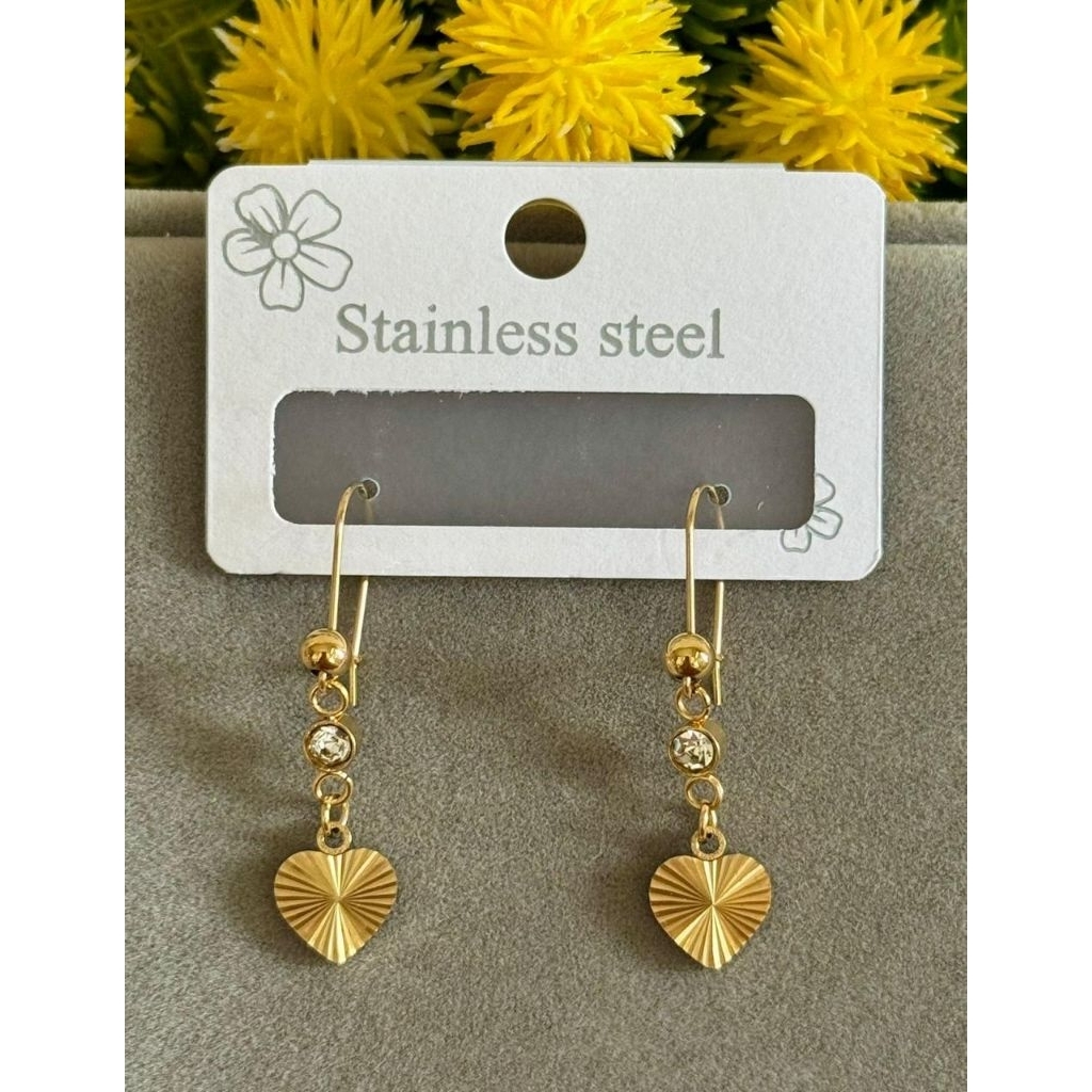 ANTING HATI TITANIUM WARNA GOLD