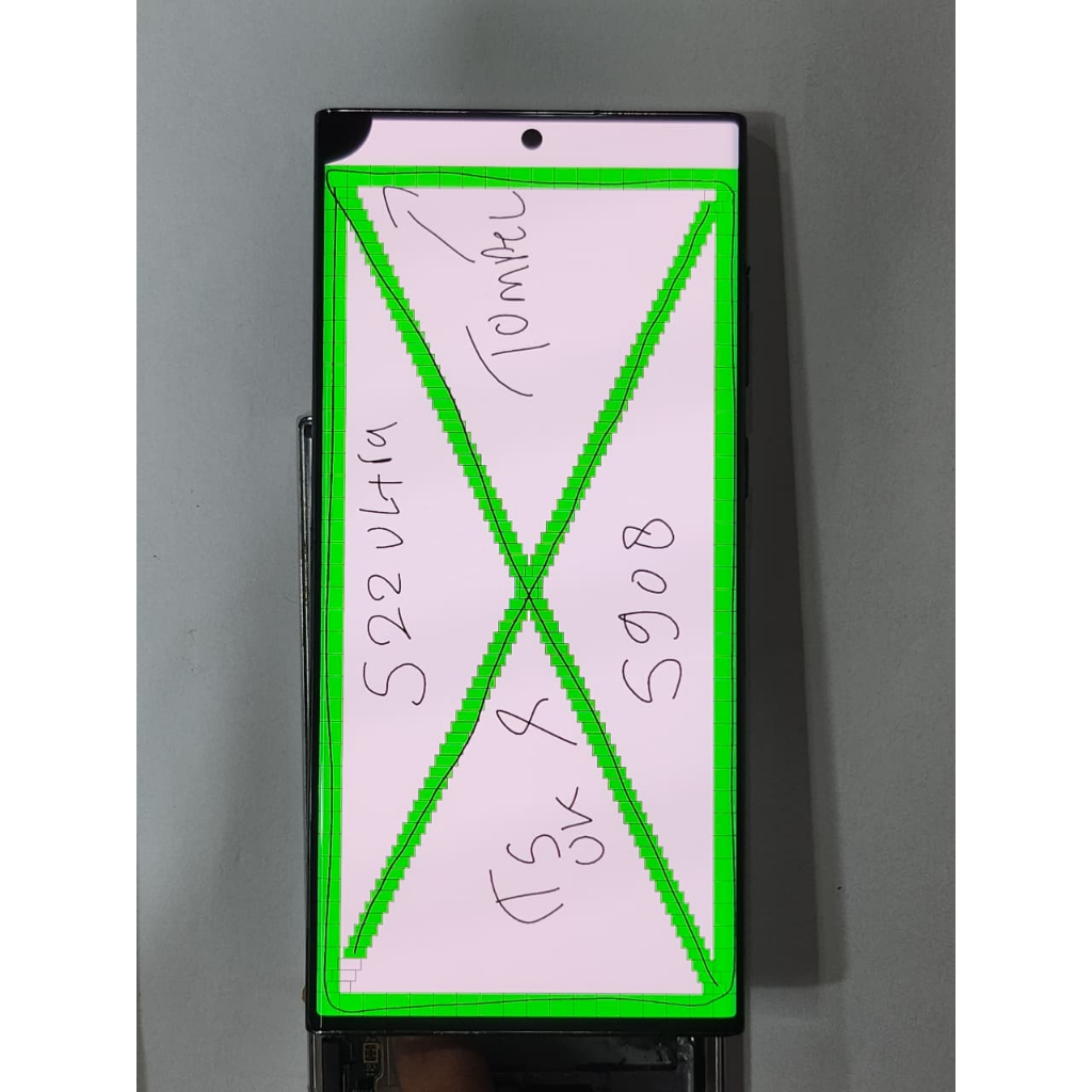 LCD SAMSUNG GALAXY S22 ULTRA - S908 ORIGINAL COPOTAN SUPER AMOLED MINUS TOMPEL KIRI ATAS