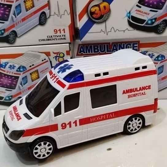 Mainan Mobil Ambulans Bunyi lampu