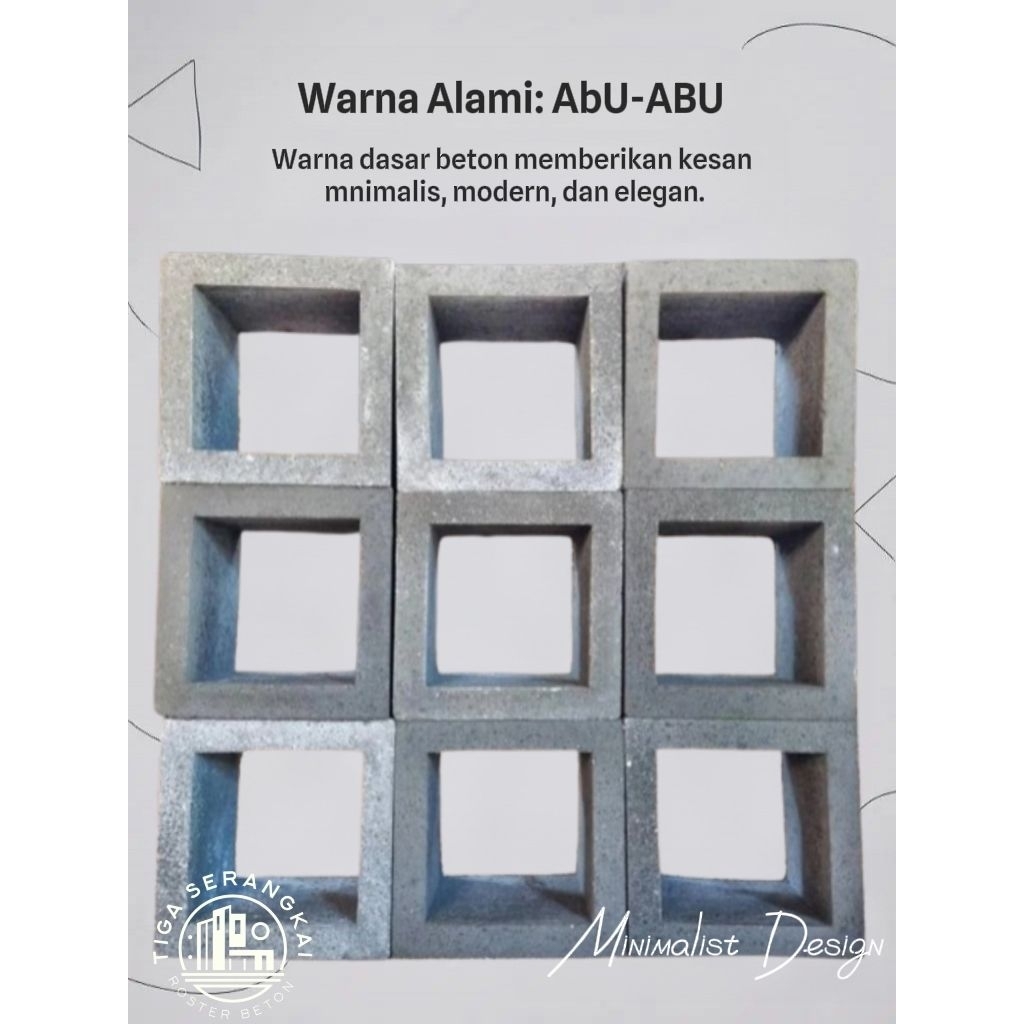 ROSTER BETON/ROSTER MINIMALIS/LOSTER BETON AESTETIC MOTIF KOTAK POLOS