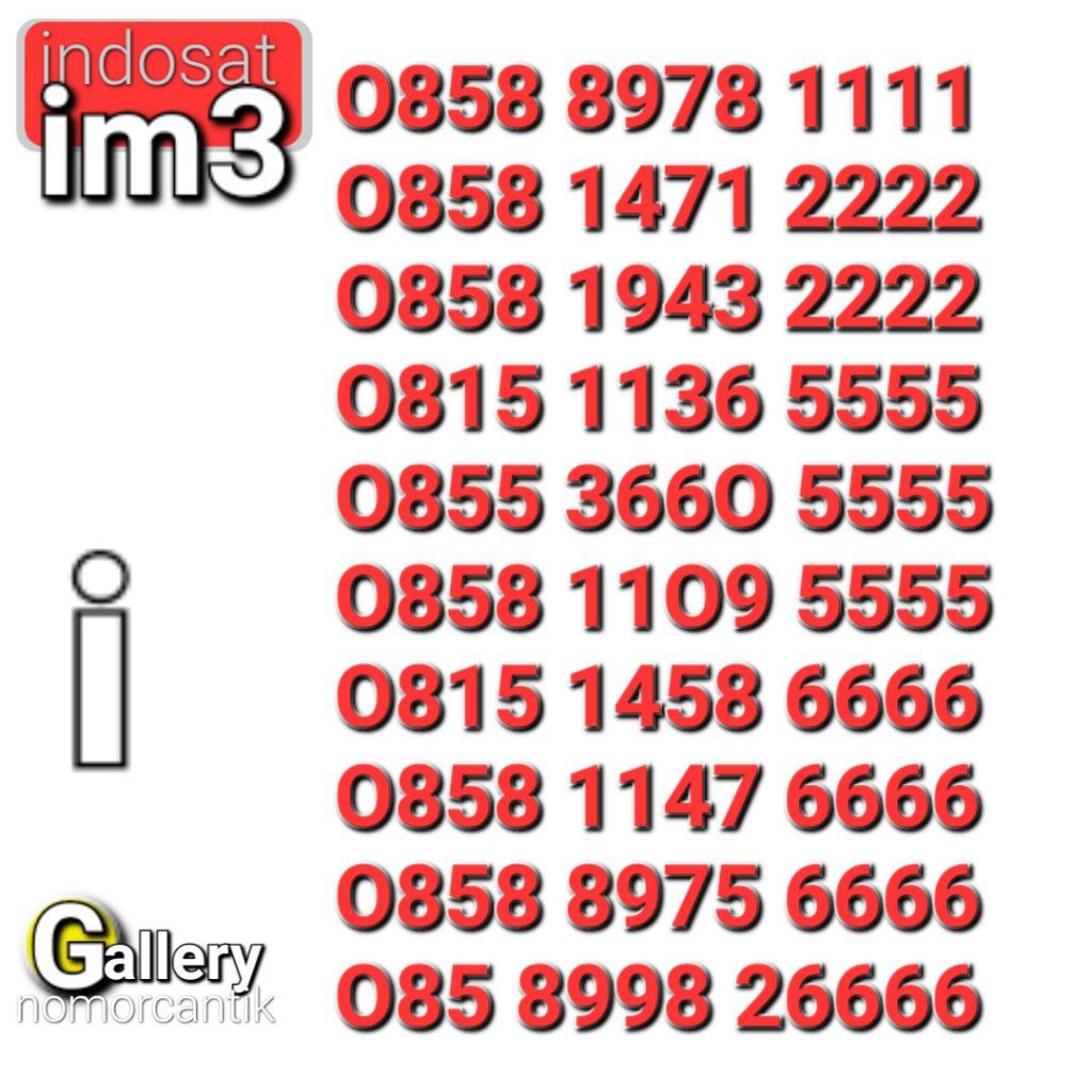 NOMOR CANTIK INDOSAT 5555 6666