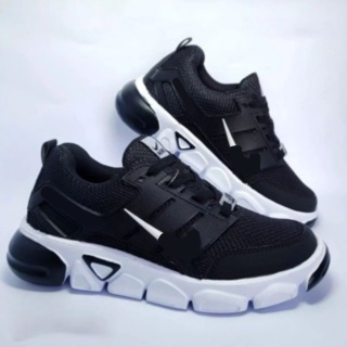 Promo Sepatu Sekolah Hitam Putih Hitam Polos Anak Pria Wanita Ringan Sepatu Anak SMP SMA SD Unisex