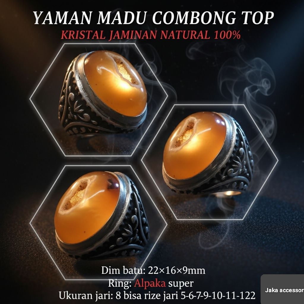 batu akik combong Yaman madu cristal