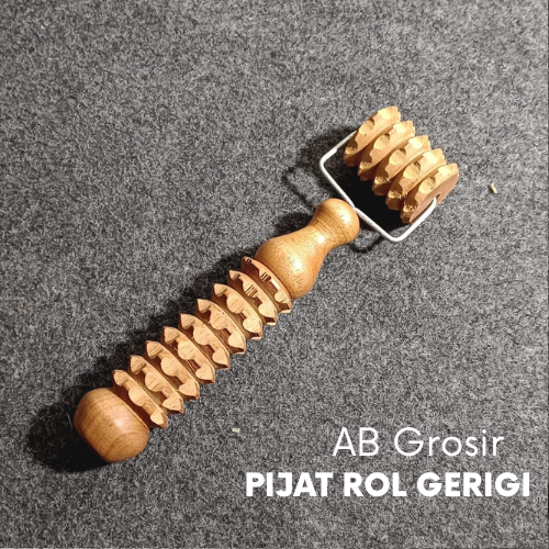 Alat pijat kayu ROLL KAWAT Roda gerigi pijat rol wajah tubuh tangan kaki terapi kesemutan termurah