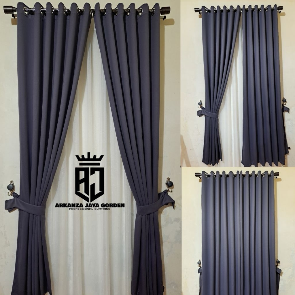 gorden jendela minimalis bahan kain blackout