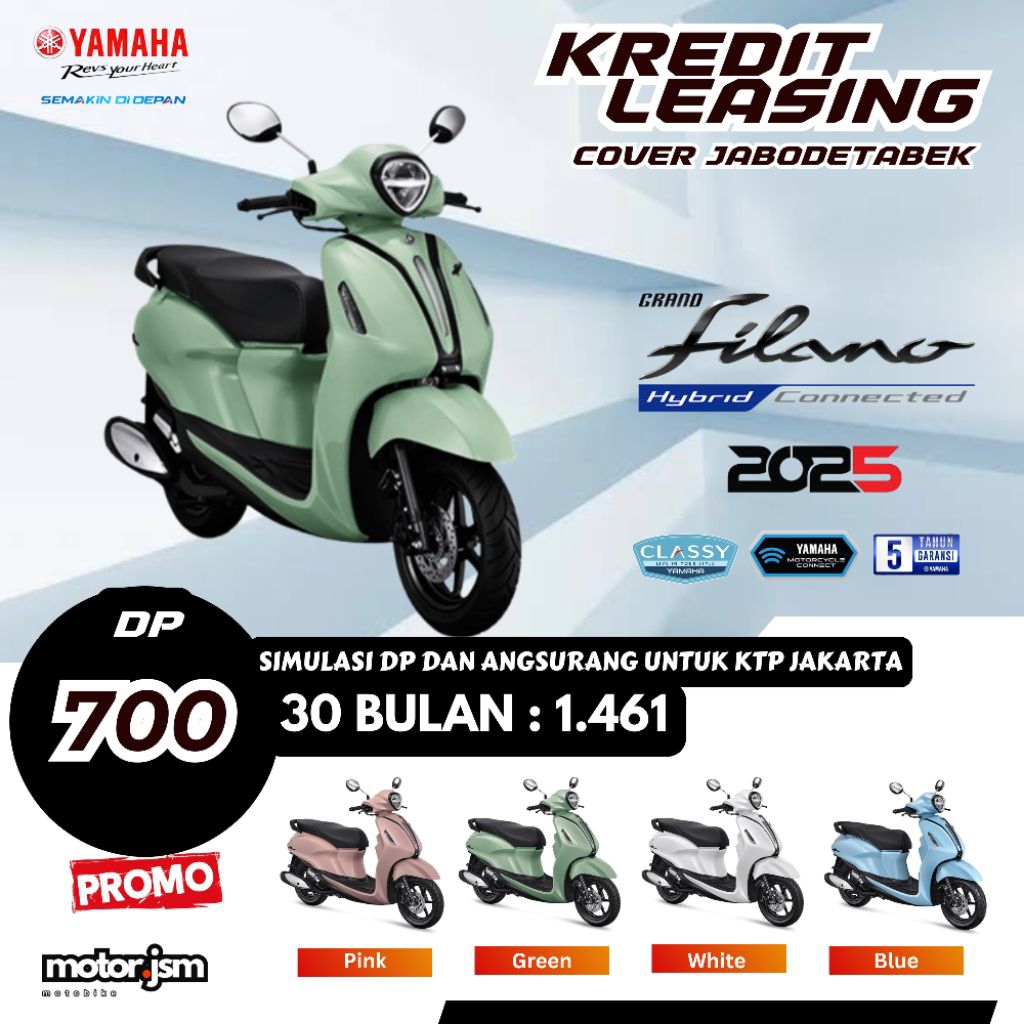Dp Motor Yamaha Grand Filano Neo Hybrid Jakarta Depok Tangerang Bekasi