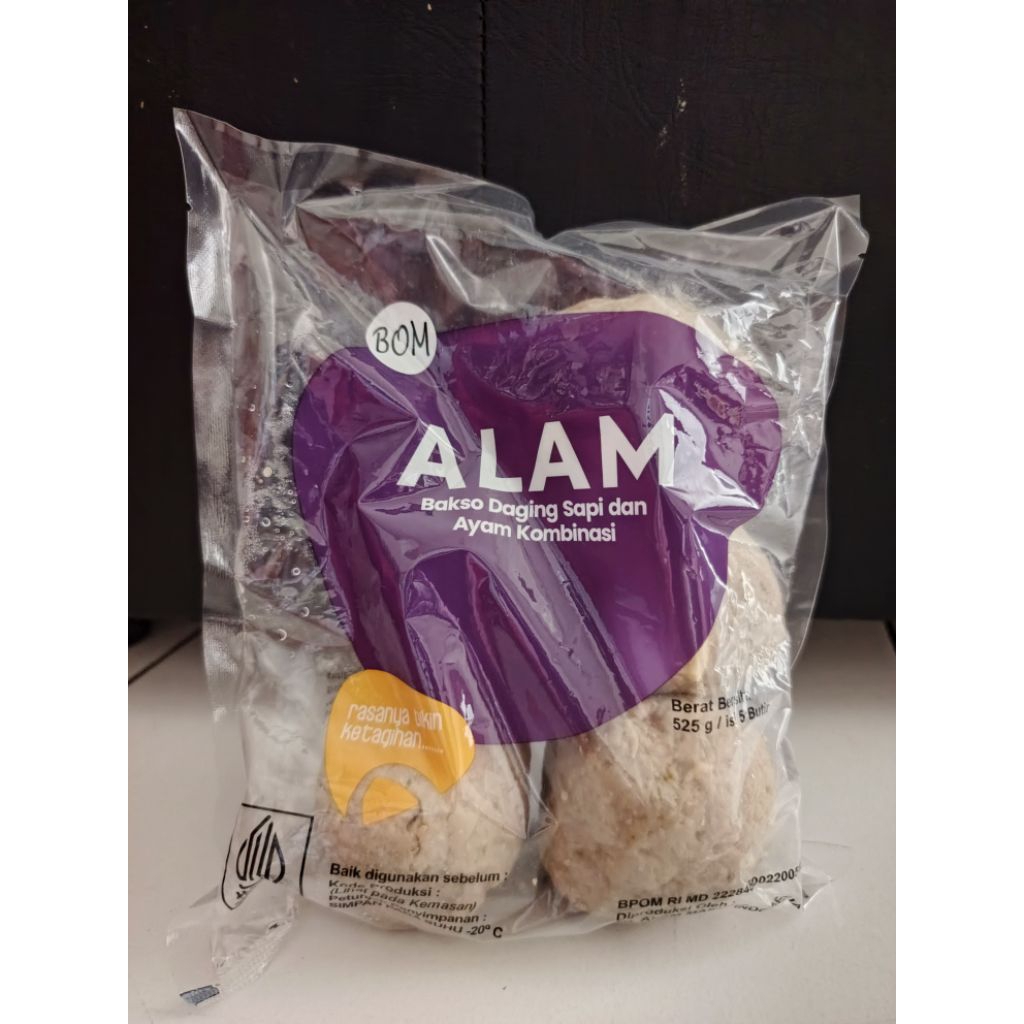 BASO ALAM BOM ISI 5 BAKSO DAGING SAPI DAN AYAM KOMBINASI