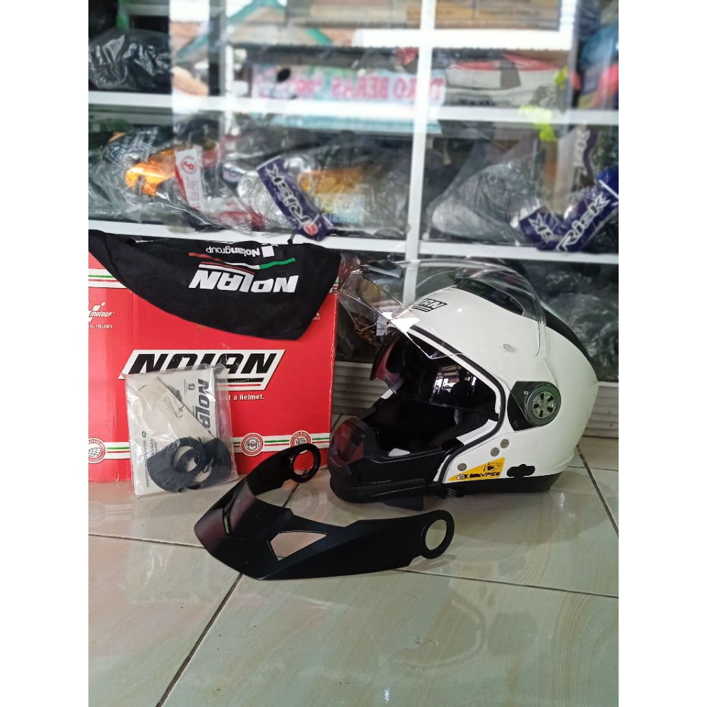 nolan n44 white helm nolan n44 second original helm fullface helm modular