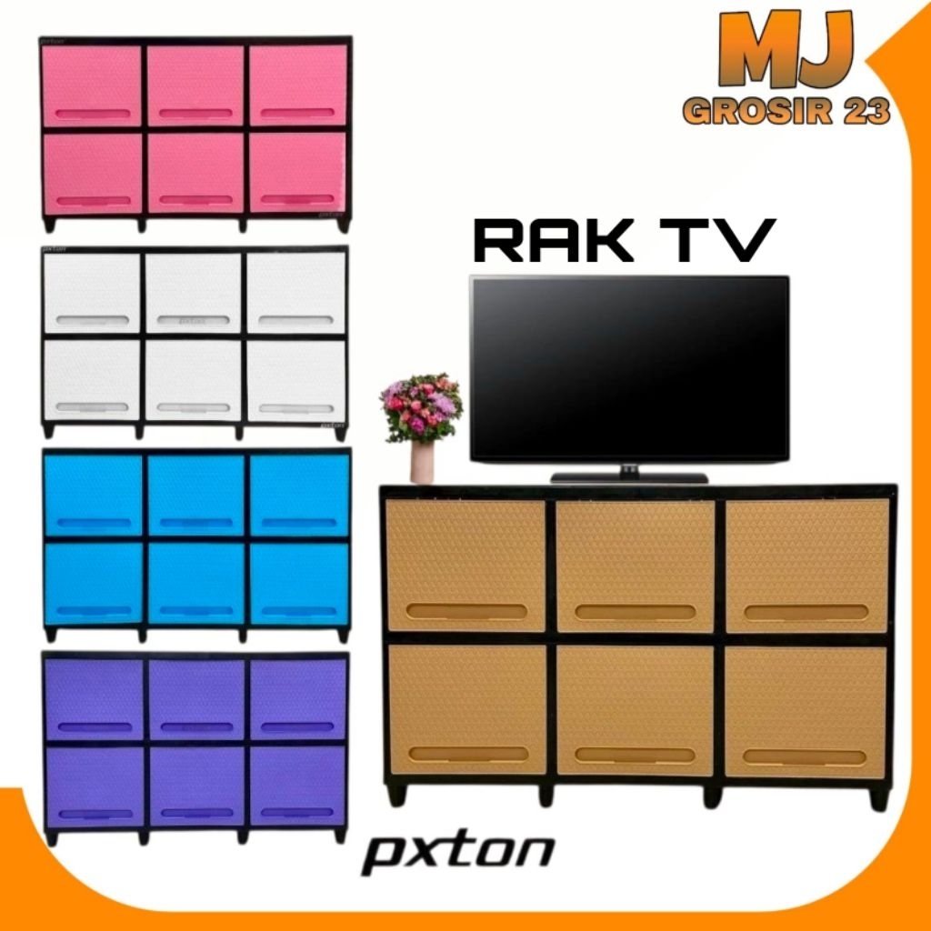 Blast Pxton Rak Tv plastik 3 baris susun 2 /Lemari kabinet serbaguna