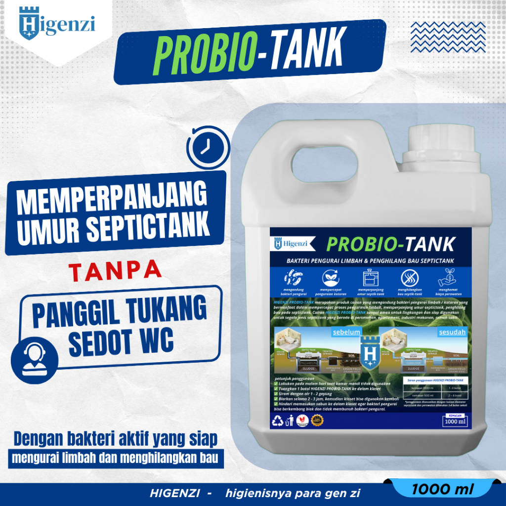 Higenzi Probio-Tank Septictank Pengurai Limbah || Higenzi Probio-Tank Solusi Bau Septictank
