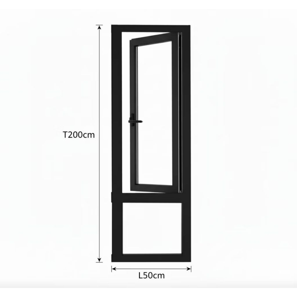 jendela aluminium ukuran 200x50