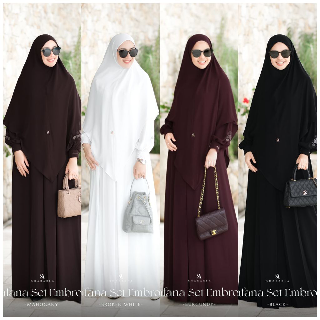 Syarafana Set Embroiderry (Set Khimar Syari) by shArarea