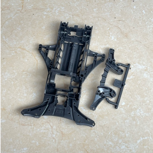 CHASIS FMA DAN AKAR METALIC GREY ORIGINAL TAMIYA