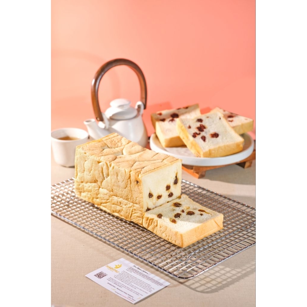 Raisin Shokupan - Roti Kismis - Roti Tawar - Roti Jepang - Roti Korea - Roti Diet - Rendah Kalori - 