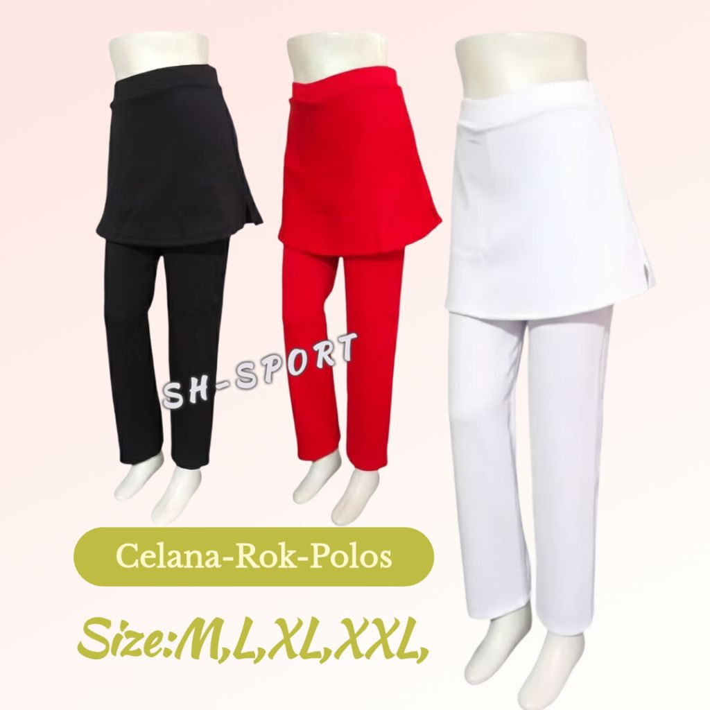CELANA ROK POLOS> celana olahraga wanita panjang || celana senam wanita || celana senam wanita jumbo