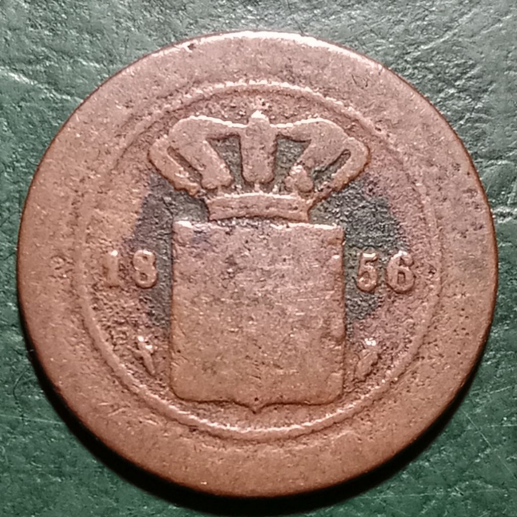 Koin Ned Indie Asli lawas koleksi jadul 1/2 Cent Sangat Kecil Tahun 1856 BEKAS AUS