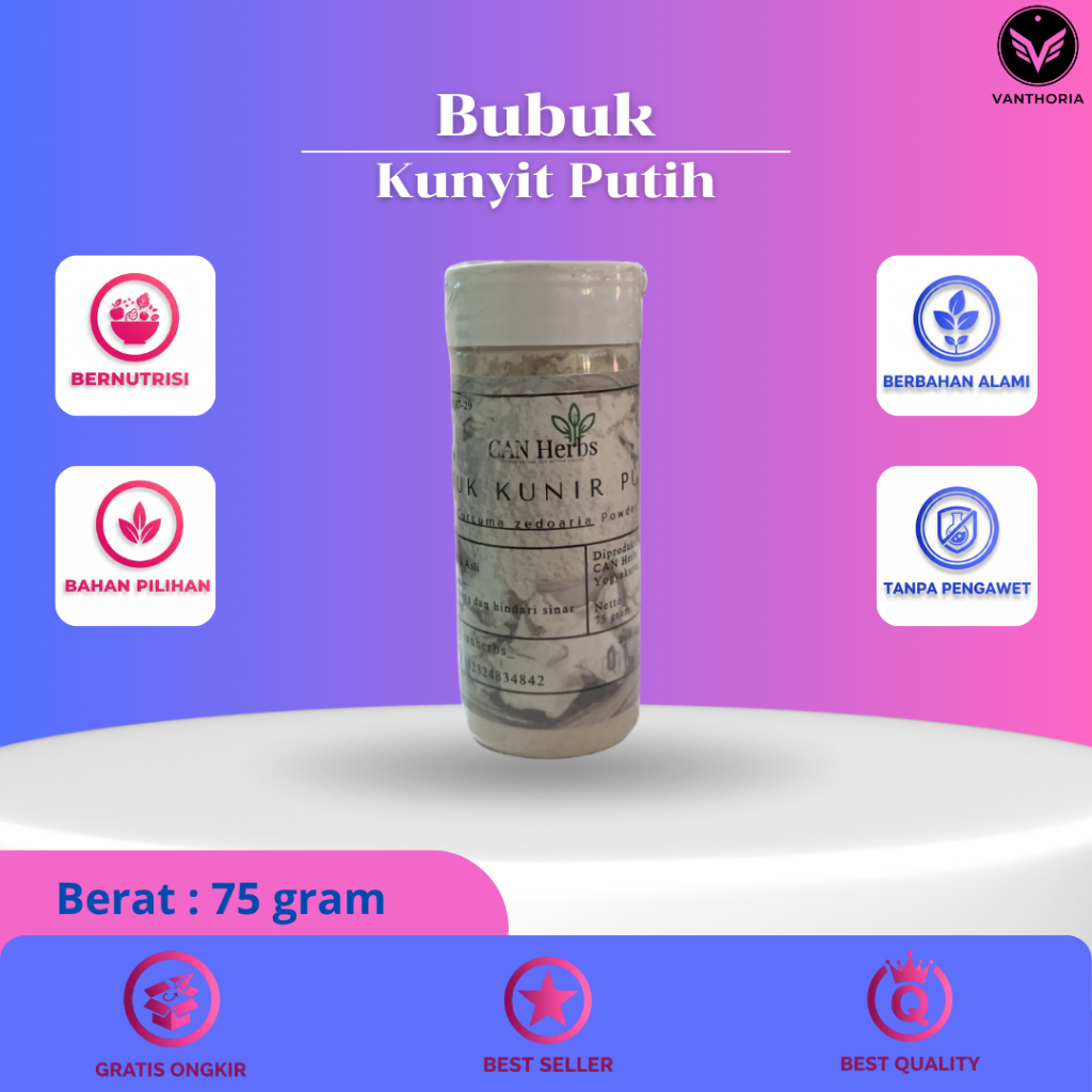 Bubuk Kunyit Putih | Kunyit Putih | 100% Bubuk Kunyit Putih Asli | Kunyit Putih Asli | Bubuk  Kunyit