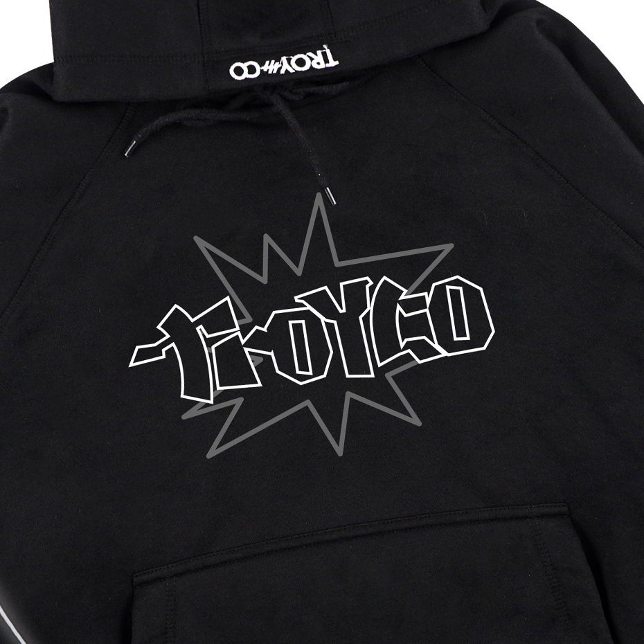 Troy Company Boxy Hoodie Starlight Black Randline - Hoodie Boxy Reflective Hitam BSH 3406