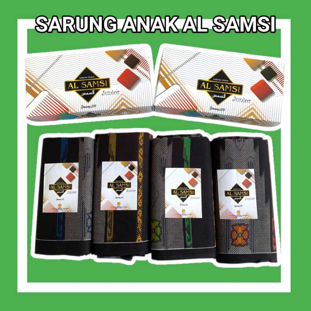 Sarung Tenun Al Samsi / Sarung Al Samsi Junior / Sarung Katun Halus / Al Samsi Black Series / Sarung