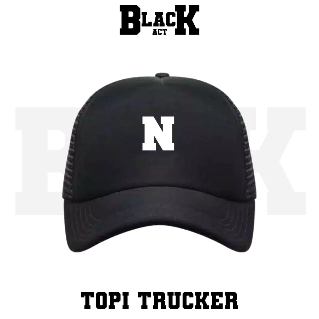TOPI TRUCKER HURUF N INISIAL