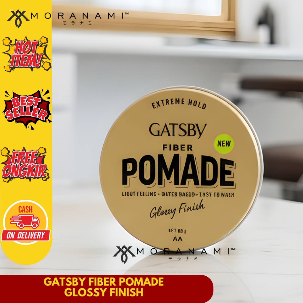 GATSBY Fiber Pomade Water Base Extreme Hold Pomade Minyak Rambut Pria 30 gram 80 gram