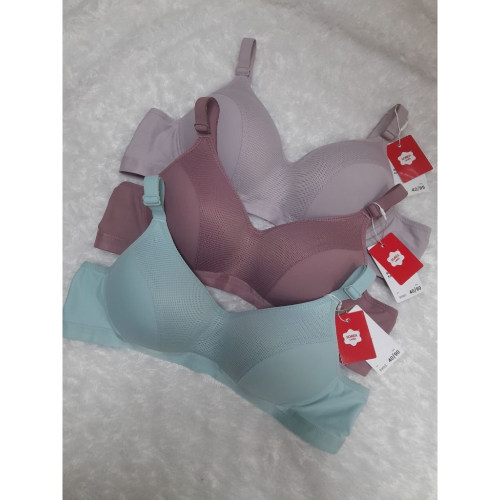 Bra Sorek Tanpa Kawat – Elastis & Nyaman, Kait 3, Size 36-42