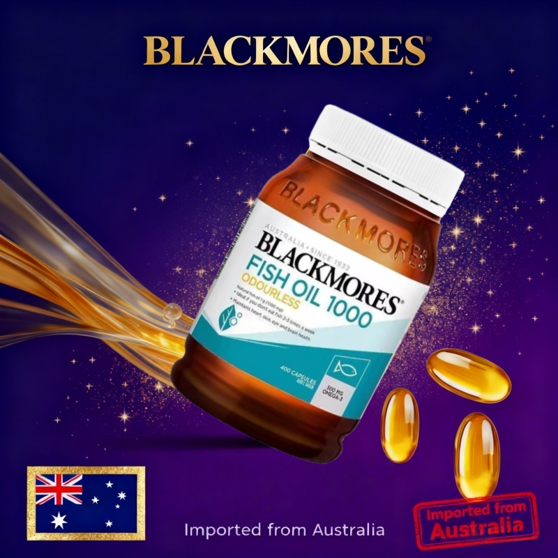 Blackmores Odourless Fish Oil 1000mg 400Caps Omega-3 & Anti-Inflammatory