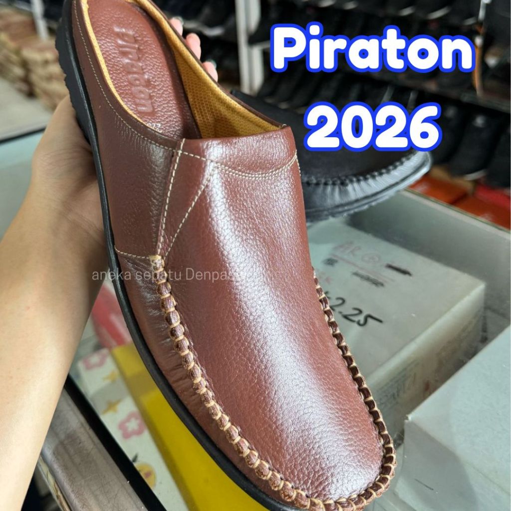 Sepatu Sandal Piraton Moccasin Bustong Sepatu Selop Pria Sepatu Bapak-Bapak Sepatu Kulit Original 10