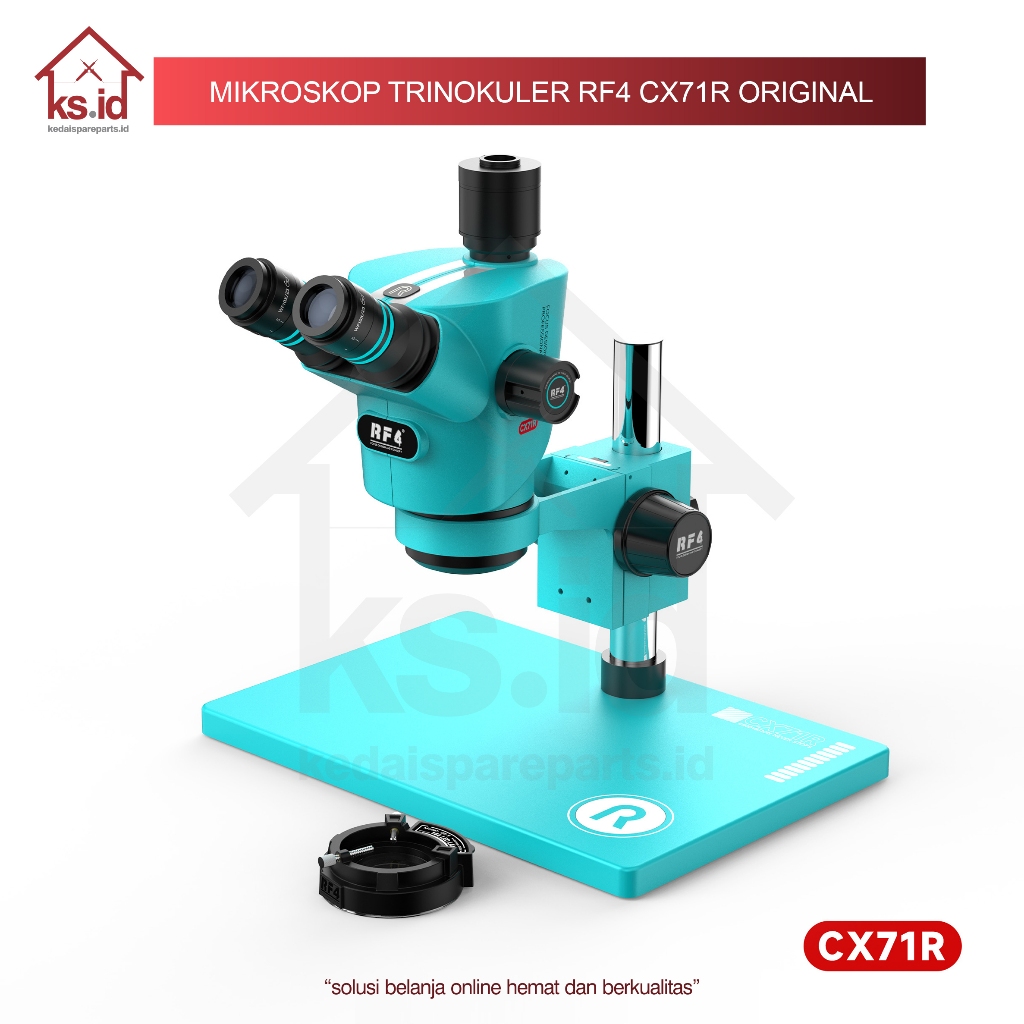 Mikroskop RF4 CX71R Trinokuler Mikroskop 6.5-65X Plus LED / Microscope Stereo Trinokuler RF4 CX71R A