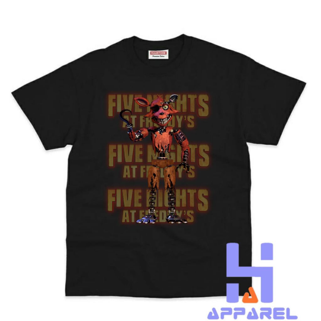 BAJU ANAK KAOS ANAK FNAF FIVE NIGHTS AT FREDDY'S FOXY FNAF