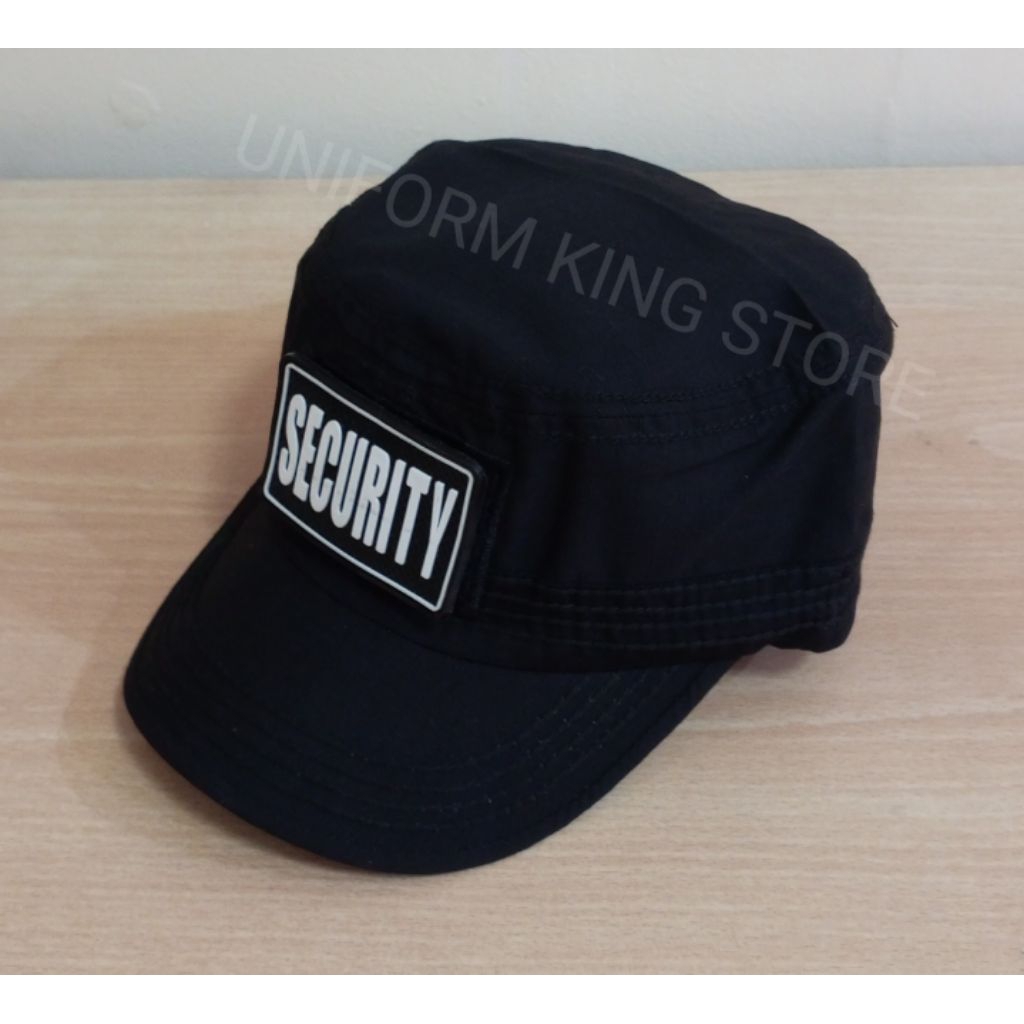 TOPI KOMANDO HITAM SECURITY 2 PATCH - TOPI KOMANDO TULISAN SECURITY 2 PATCH TEMPELAN PEREKAT