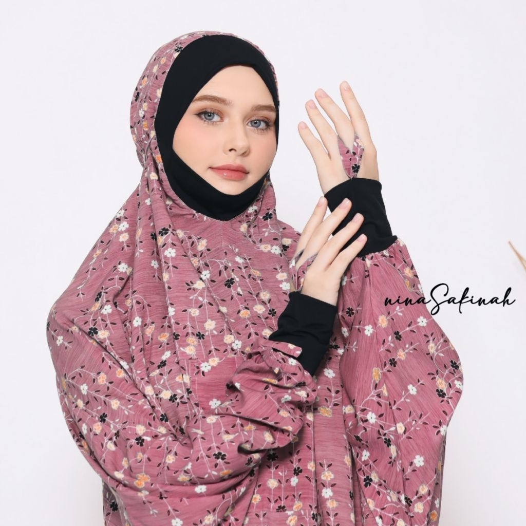 Mukena Terusan Hadramaut Malaysia Style Motif