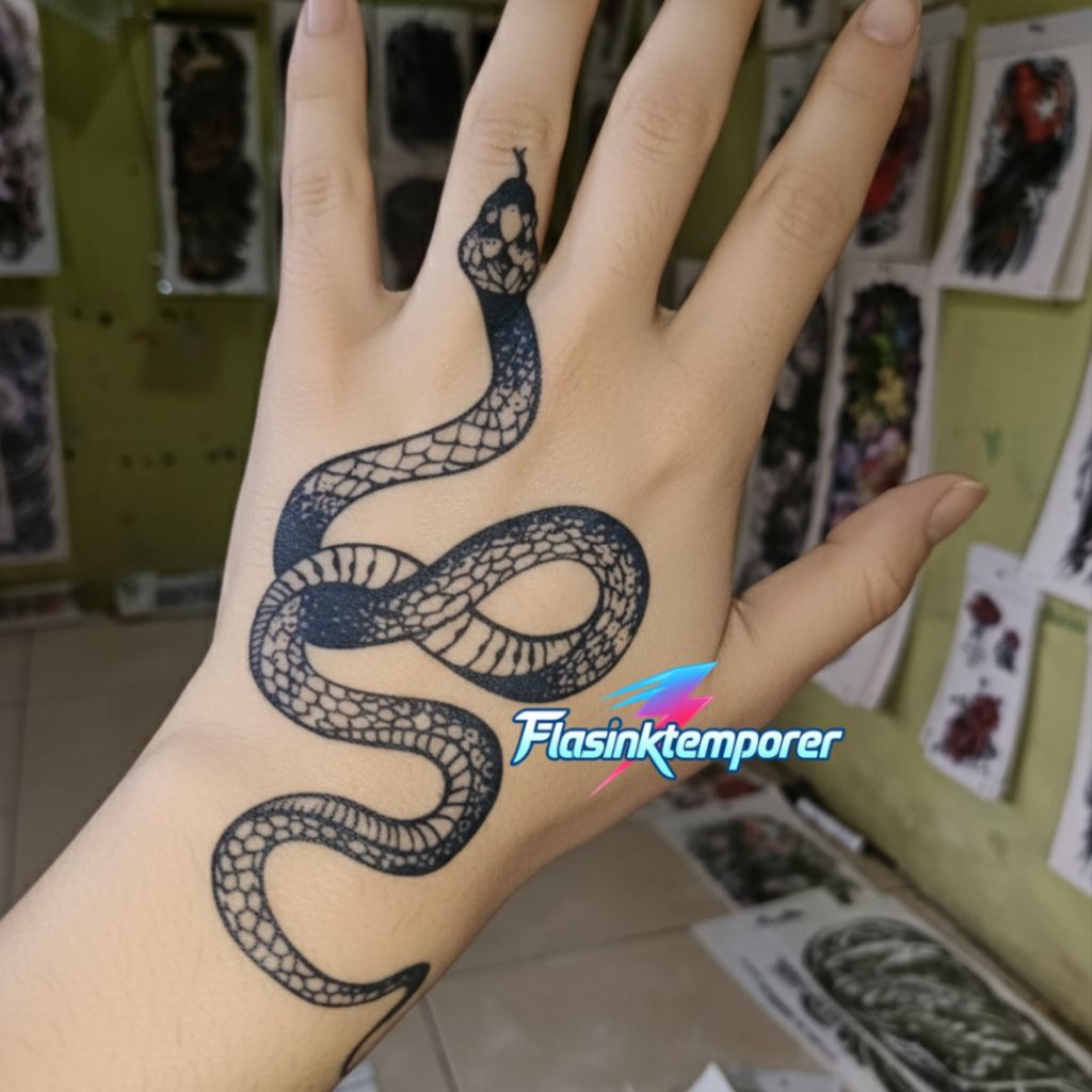 tatto fruit ink ular semipermanent tato tangan