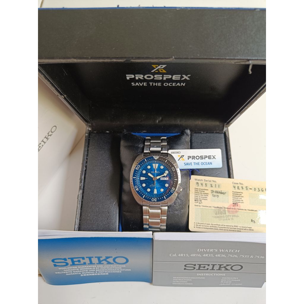Seiko Prospex SRPD21K1turtle save the ocean special edition original bekas sangat bagus fullset