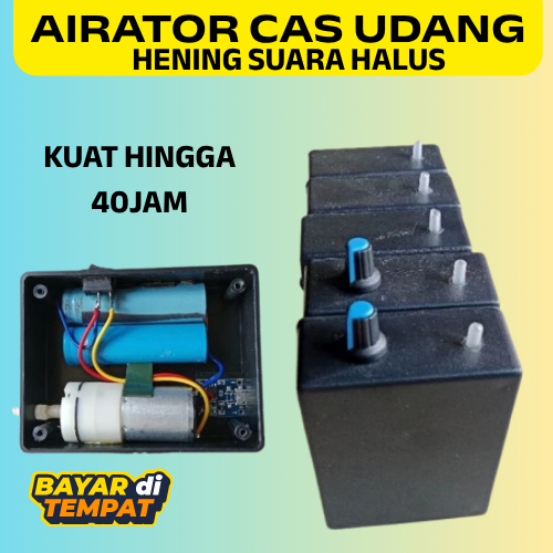 Airator Oksigen Udang Hidup Suara Hening Halus Kuat Hingga 40 Jam / Aerator Cas Udang