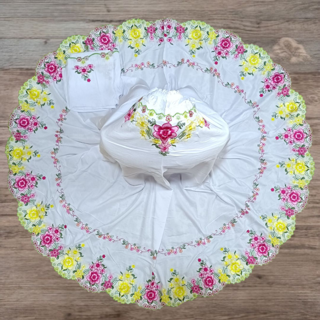 Mukena Katun Hima Bordiran Suji Lokan Keliling Khas Bukittinggi Katun Mewah