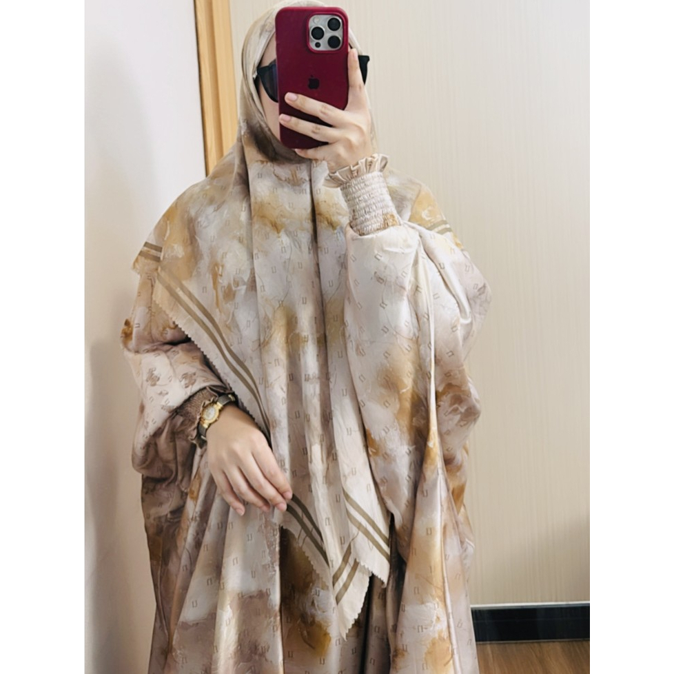 NK 100 - Kaftan set wanita Muslim Gradasi Gold